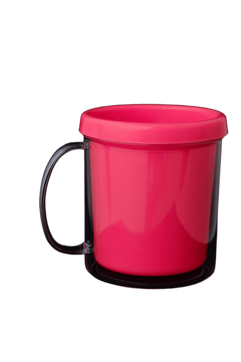 Caneca de acrílico rosa