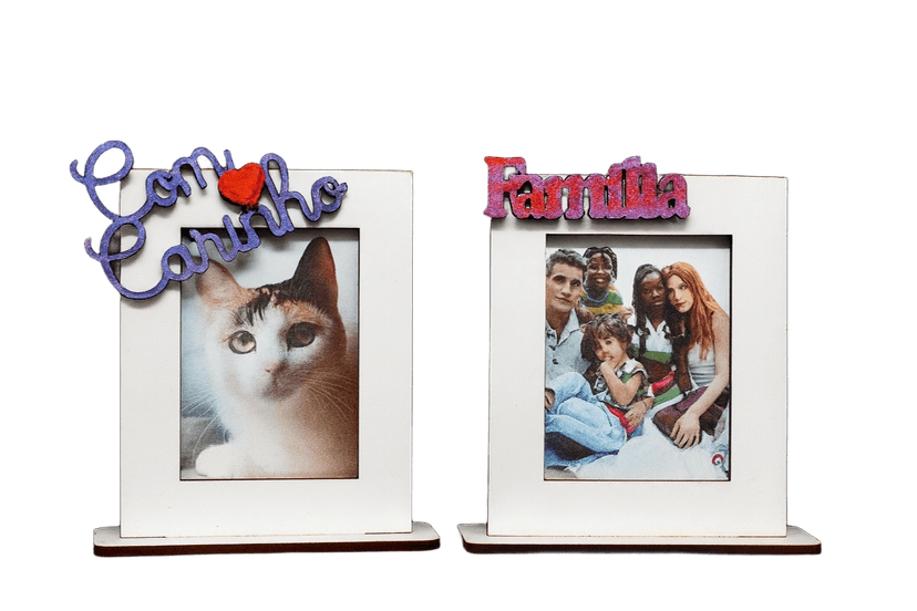 Moldura Gato Familia