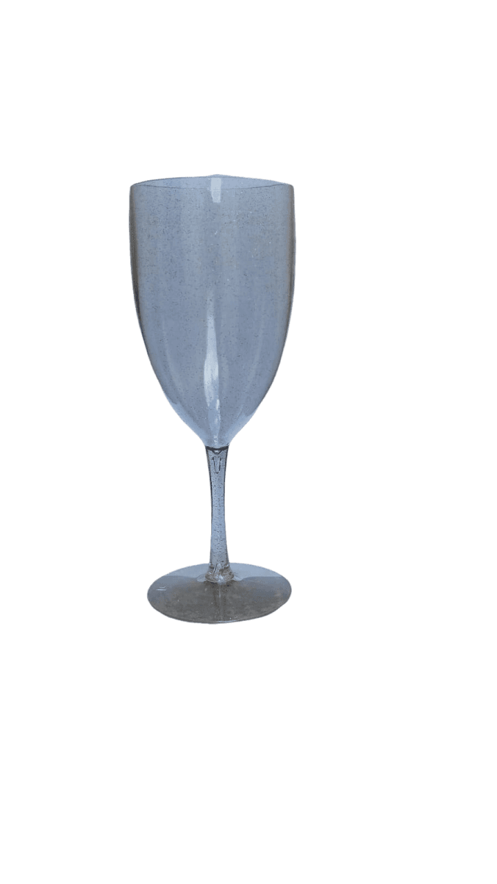 Kit 30 Taças de Vinho Luxo – Transparente com Glitter Dourado